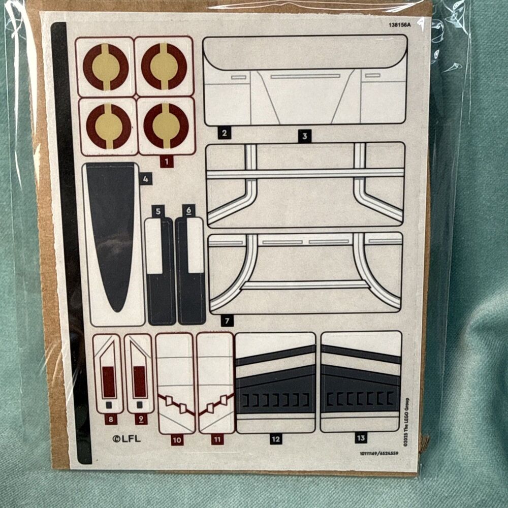 LEGO STICKER SHEET ONLY 75402 ARC-170 STARFIGHTER from set New